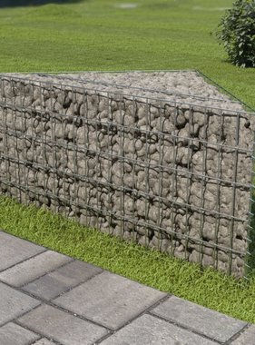 vidaXL Gabion plantenbak verhoogd 75x75x50 cm gegalvaniseerd staal