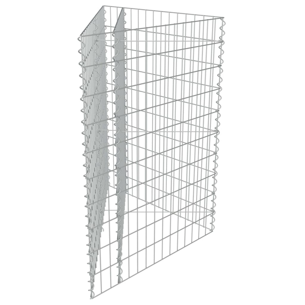 vidaXL Gabion plantenbak verhoogd 75x75x50 cm gegalvaniseerd staal