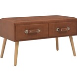 VidaXL Salontafel 80x40x46 cm kunstleer bruin