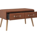 VidaXL Salontafel 80x40x46 cm kunstleer bruin