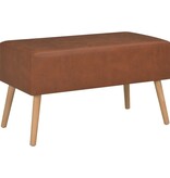 vidaXL Salontafel 80x40x46 cm kunstleer bruin