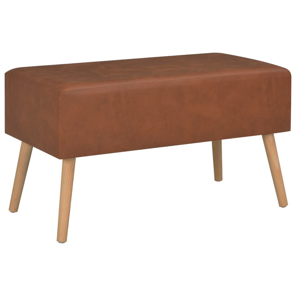 VidaXL Salontafel 80x40x46 cm kunstleer bruin