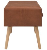 VidaXL Salontafel 80x40x46 cm kunstleer bruin
