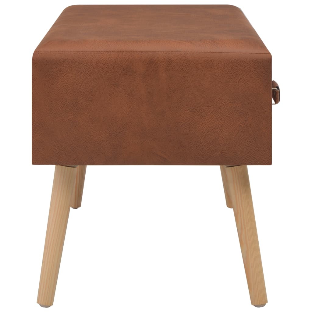 VidaXL Salontafel 80x40x46 cm kunstleer bruin