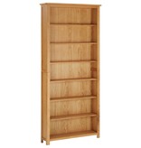 vidaXL Boekenkast met 7 schappen 90x22,5x200 cm massief eikenhout