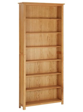 vidaXL Boekenkast met 7 schappen 90x22,5x200 cm massief eikenhout