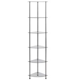 VidaXL Kastje 6-laags 30x30x160 cm gehard glas transparant