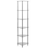 VidaXL Kastje 6-laags 30x30x160 cm gehard glas transparant