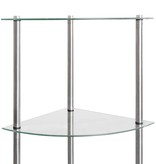 VidaXL Kastje 6-laags 30x30x160 cm gehard glas transparant