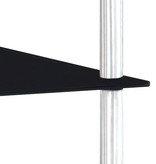 VidaXL Kastje 3-laags 40x40x67 cm gehard glas zwart