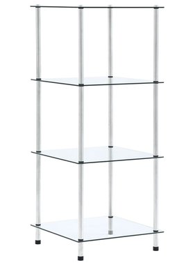 VidaXL Kastje 4-laags 40x40x100 cm gehard glas transparant