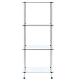 VidaXL Kastje 4-laags 40x40x100 cm gehard glas transparant