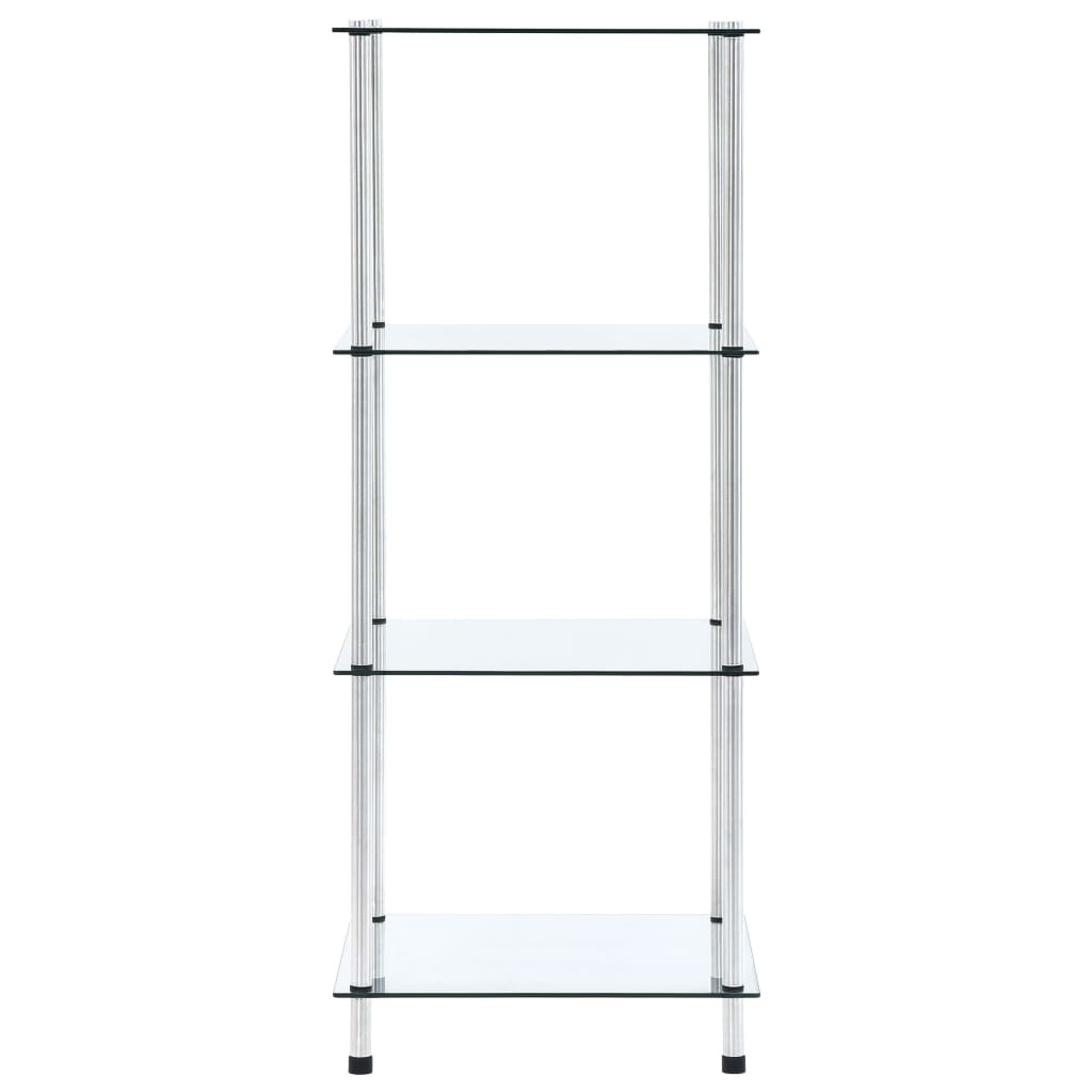 VidaXL Kastje 4-laags 40x40x100 cm gehard glas transparant