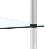VidaXL Kastje 4-laags 40x40x100 cm gehard glas transparant