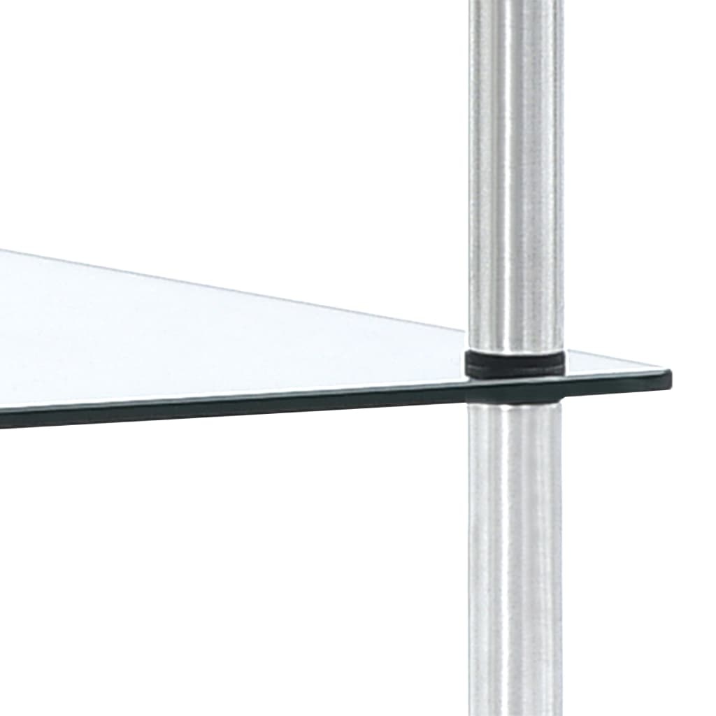 VidaXL Kastje 4-laags 40x40x100 cm gehard glas transparant