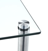 VidaXL Kastje 4-laags 40x40x100 cm gehard glas transparant