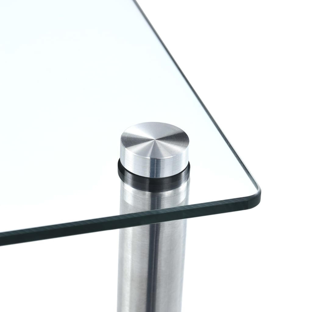 VidaXL Kastje 4-laags 40x40x100 cm gehard glas transparant
