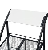 VidaXL Tijdschriftenrek zwart en wit 47x40x134 cm A4