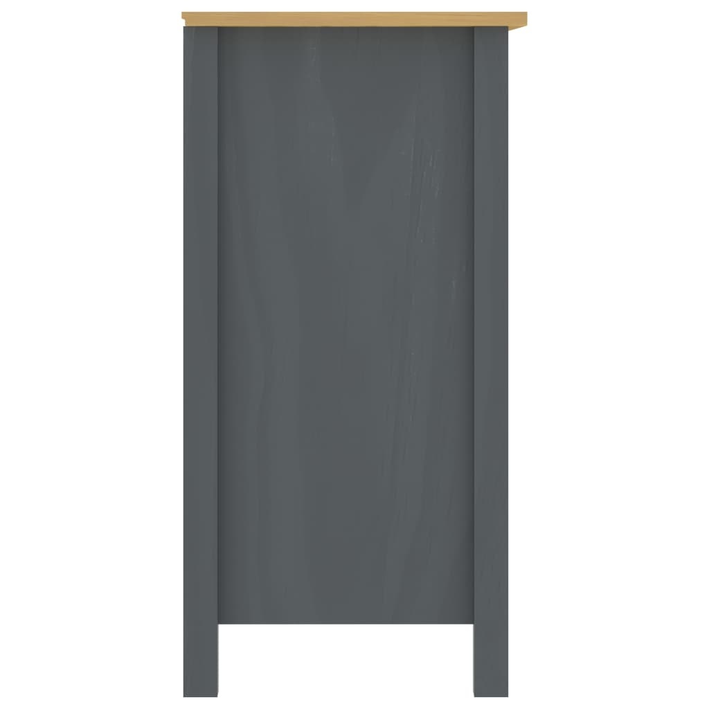 VidaXL Dressoir Hill Range 125x40x80 cm massief grenenhout grijs