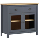 VidaXL Dressoir Hill Range 90x40x80 cm massief grenenhout grijs