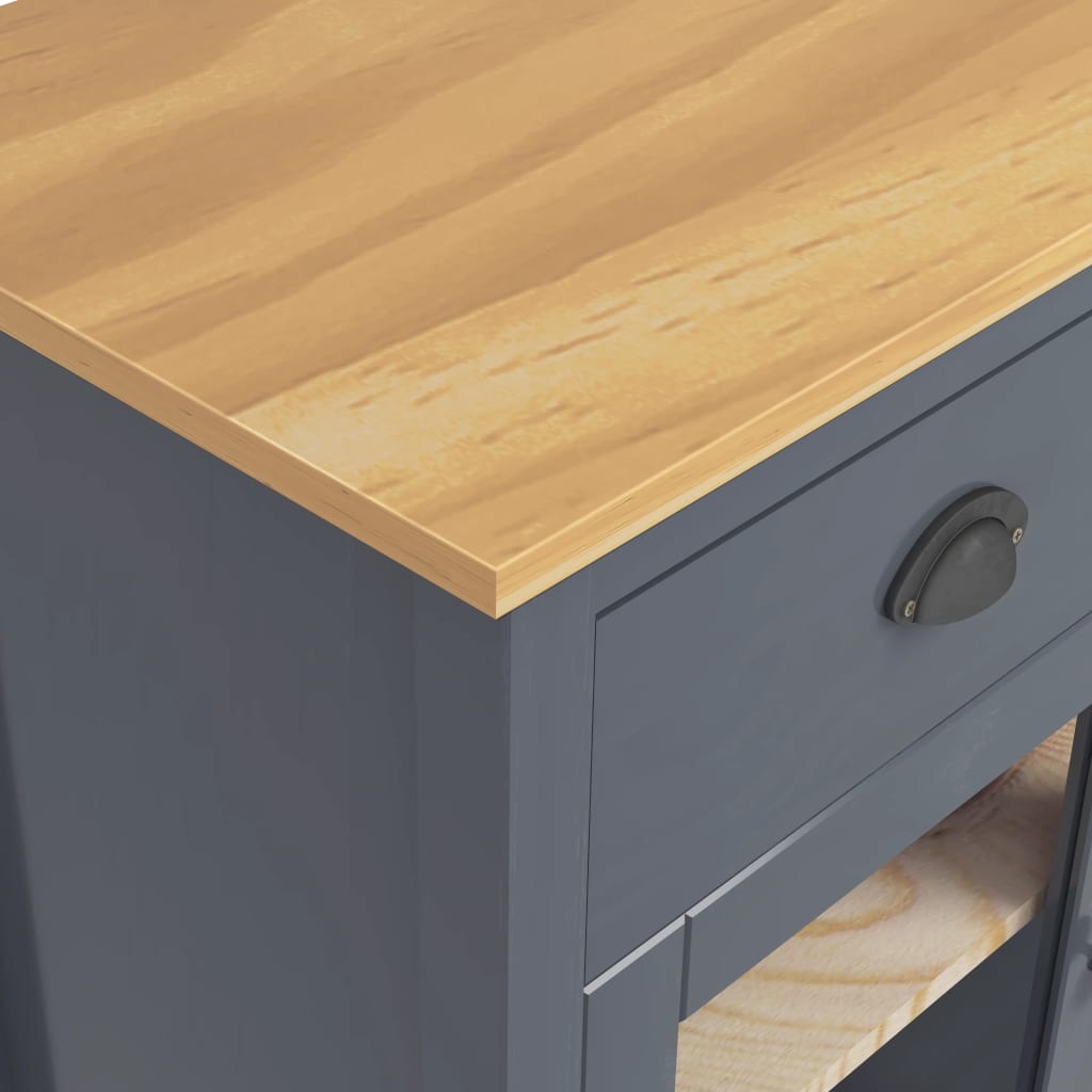 VidaXL Dressoir Hill Range 90x40x80 cm massief grenenhout grijs