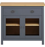 VidaXL Dressoir Hill Range 90x40x80 cm massief grenenhout grijs