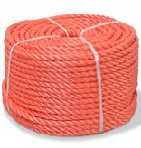 vidaXL Touw gedraaid 14 mm 250 m polypropyleen oranje