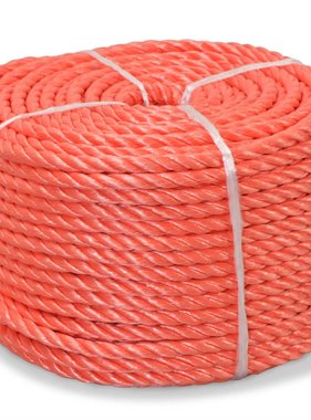 vidaXL Touw gedraaid 14 mm 100 m polypropyleen oranje