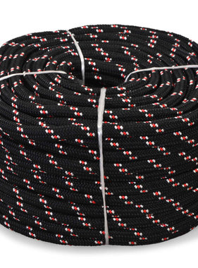 VidaXL Boot touw 16 mm 250 m polypropyleen zwart