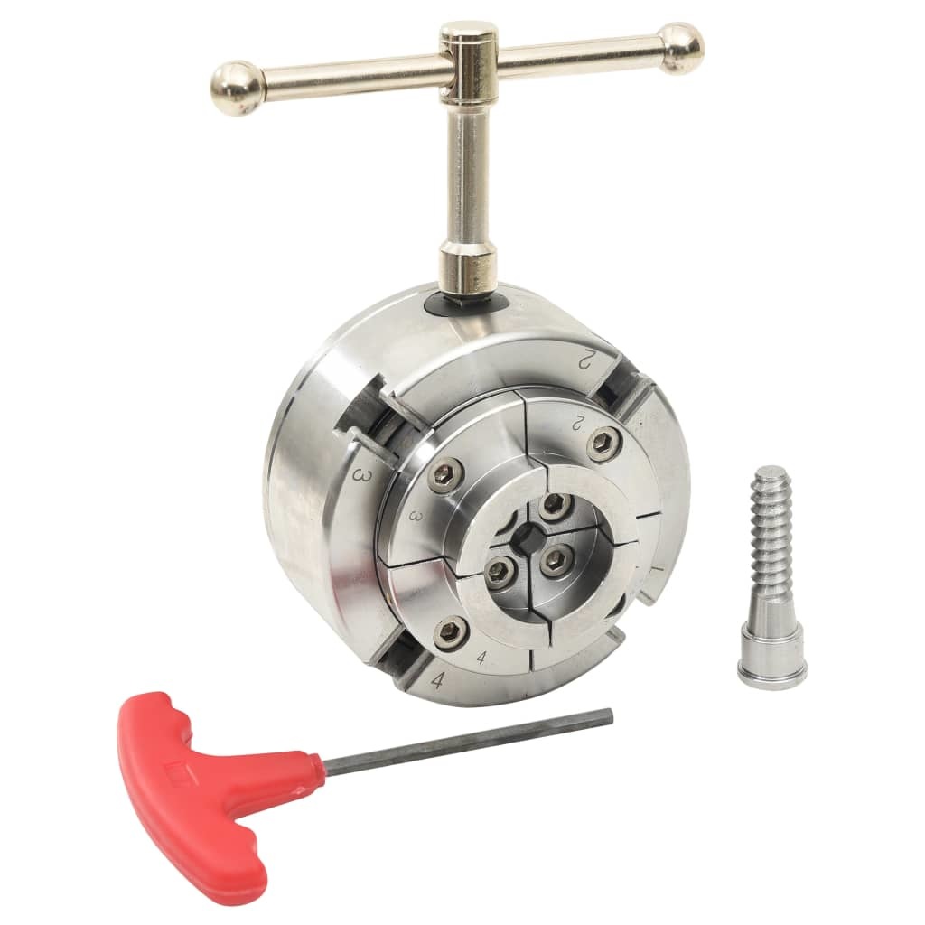 VidaXL Houtklauwplaat 4 bekken M33 verbinding 96 mm staal zilverkleur