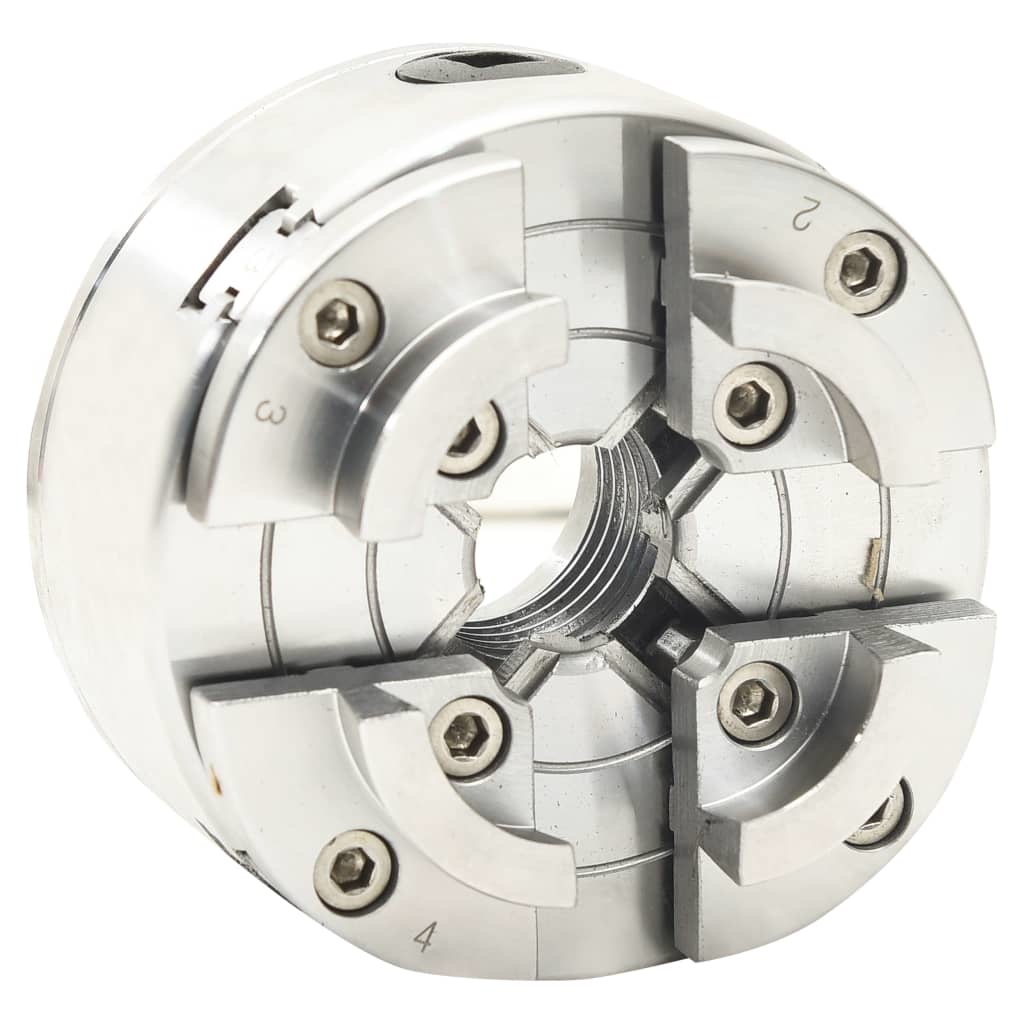 VidaXL Houtklauwplaat 4 bekken M33 verbinding 96 mm staal zilverkleur