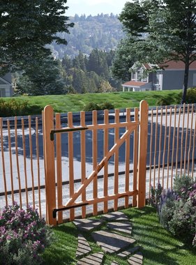 VidaXL Poort enkel 100x120 cm geïmpregneerd hazelaarhout