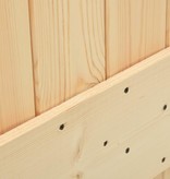 vidaXL Schuifdeur met beslag 90x210 cm massief grenenhout