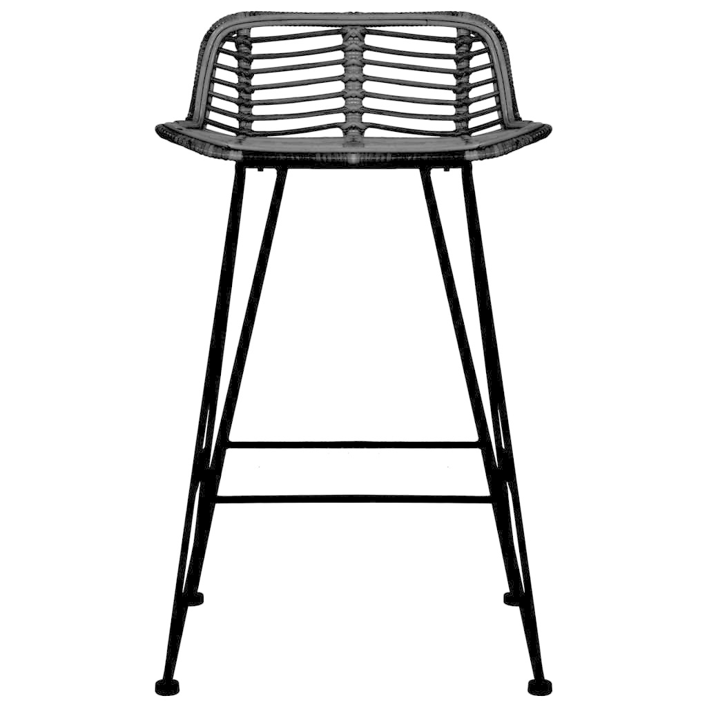 VidaXL Barstoelen 2 st rattan zwart