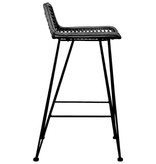 VidaXL Barstoelen 2 st rattan zwart