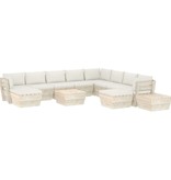 VidaXL 12-delige Loungeset met kussens pallet vurenhout