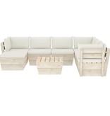 VidaXL 8-delige Loungeset met kussens pallet vurenhout