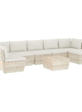 VidaXL 8-delige Loungeset met kussens pallet vurenhout