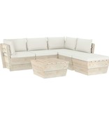 VidaXL 6-delige Loungeset met kussens pallet vurenhout