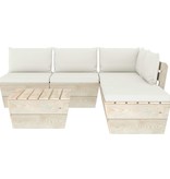 VidaXL 6-delige Loungeset met kussens pallet vurenhout