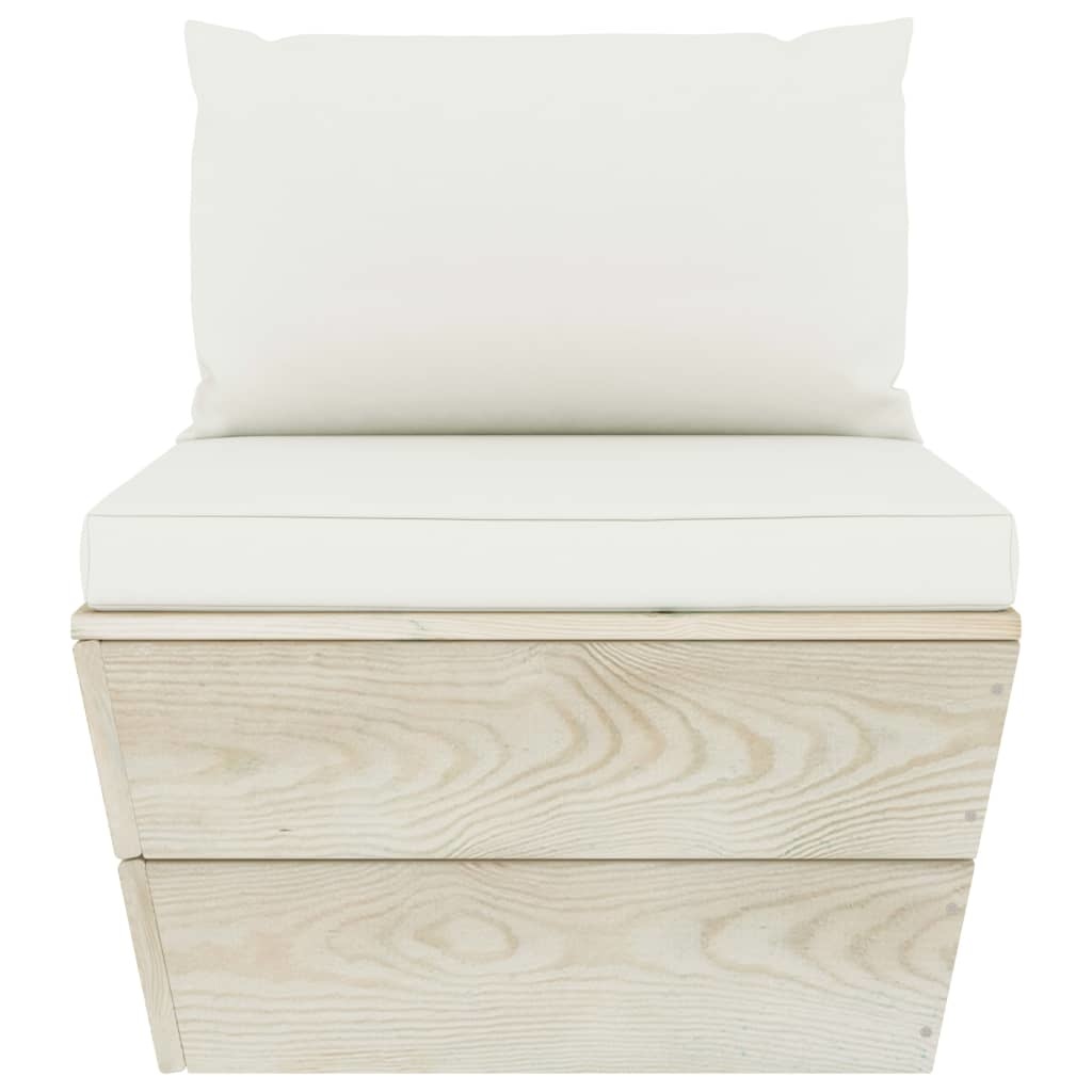 VidaXL 6-delige Loungeset met kussens pallet vurenhout