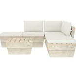 VidaXL 6-delige Loungeset met kussens pallet vurenhout