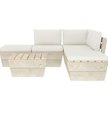 vidaXL 6-delige Loungeset met kussens pallet vurenhout