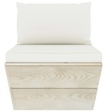 VidaXL 6-delige Loungeset met kussens pallet vurenhout
