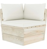 VidaXL 3-delige Loungeset met kussens pallet vurenhout
