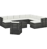 VidaXL 12-delige Loungeset met kussens pallet massief grenenhout