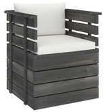 VidaXL 12-delige Loungeset met kussens pallet massief grenenhout