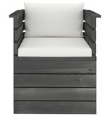 VidaXL 12-delige Loungeset met kussens pallet massief grenenhout