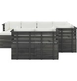 VidaXL 10-delige Loungeset met kussens pallet massief grenenhout