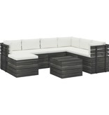 VidaXL 8-delige Loungeset met kussens pallet massief grenenhout